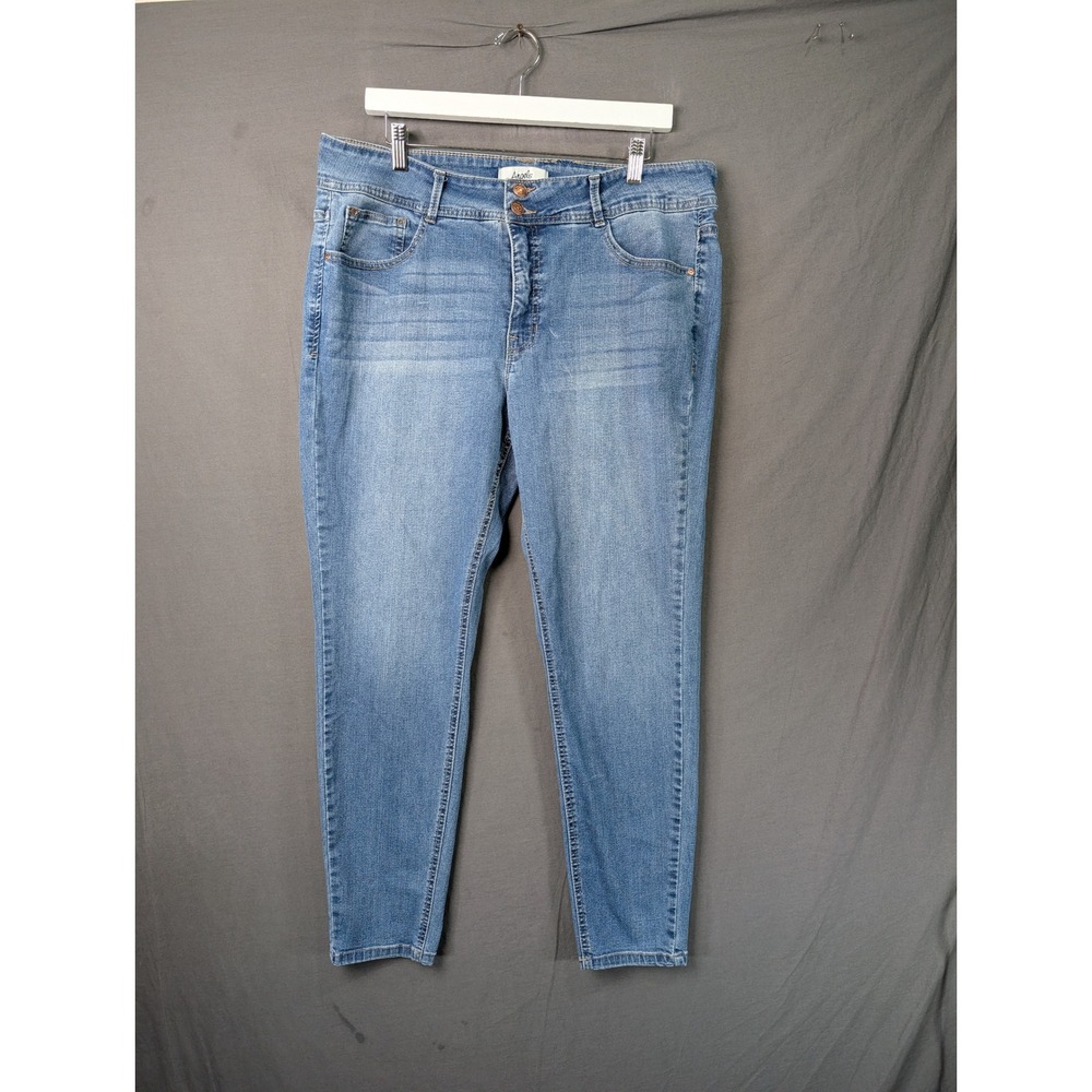 Angels Forever Young Curvy Skinny Jeans Blue High Rise Size 16